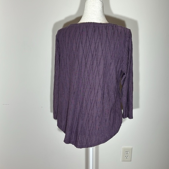 Simply Vera Purple Long Sleeve Shirt - Size Large - Picture 3 of 5